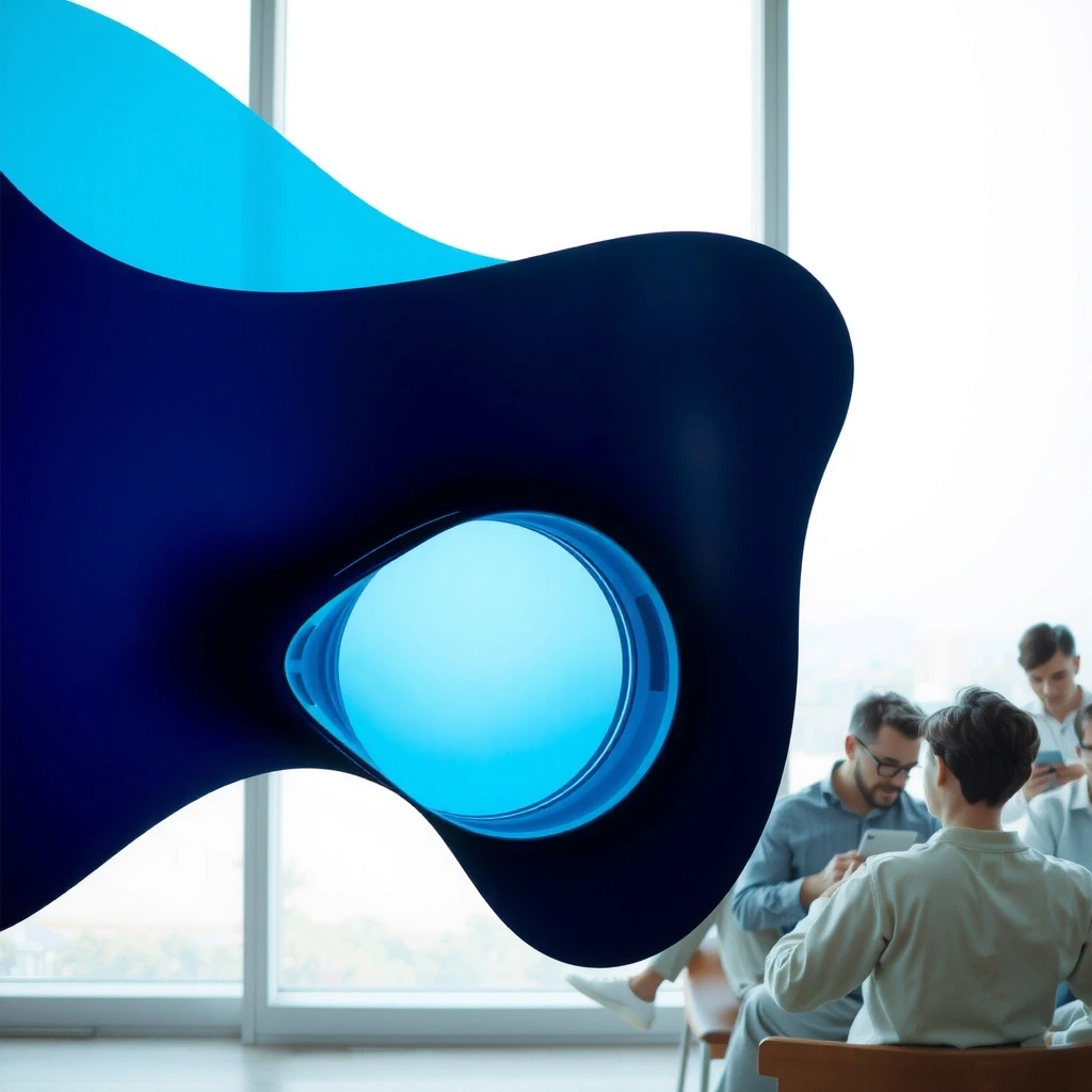 Abstrakcyjna wizualizacja ochrony wzroku